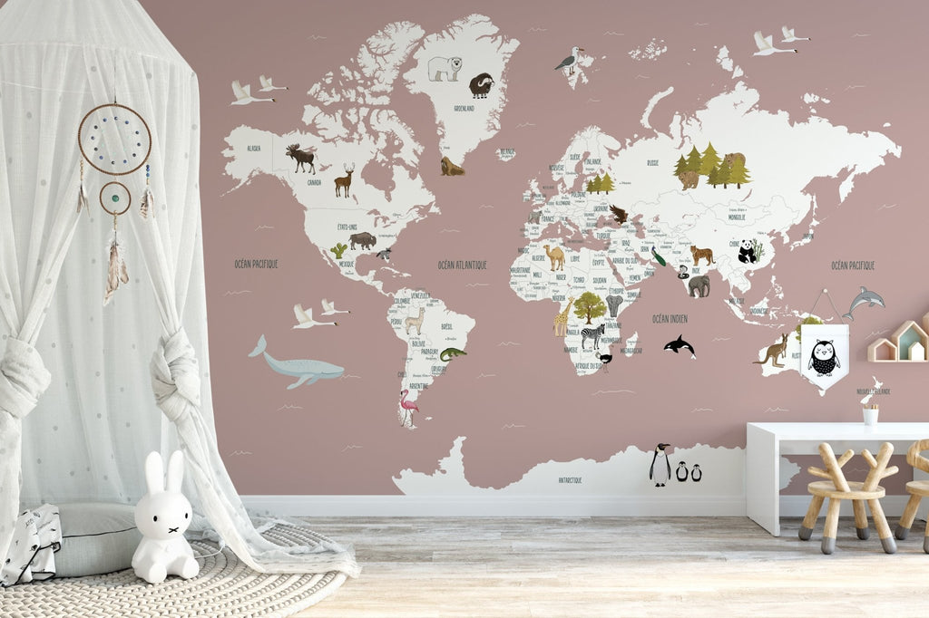 Carte Du Monde | Toile Murale Décorative Carte Du Monde | Toile Murale Décorative