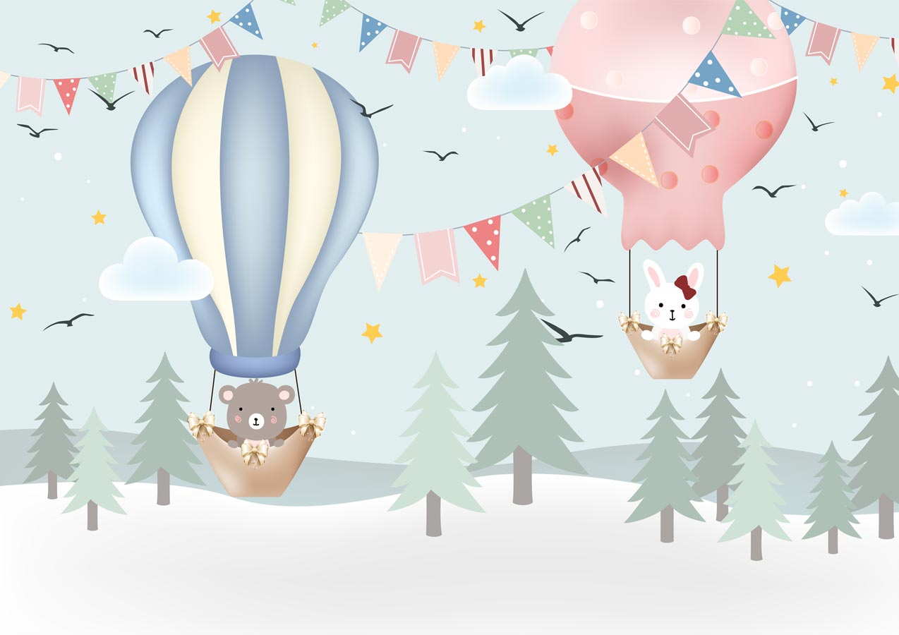 Papier peint panoramique enfant petite odyssée - Muralconcept