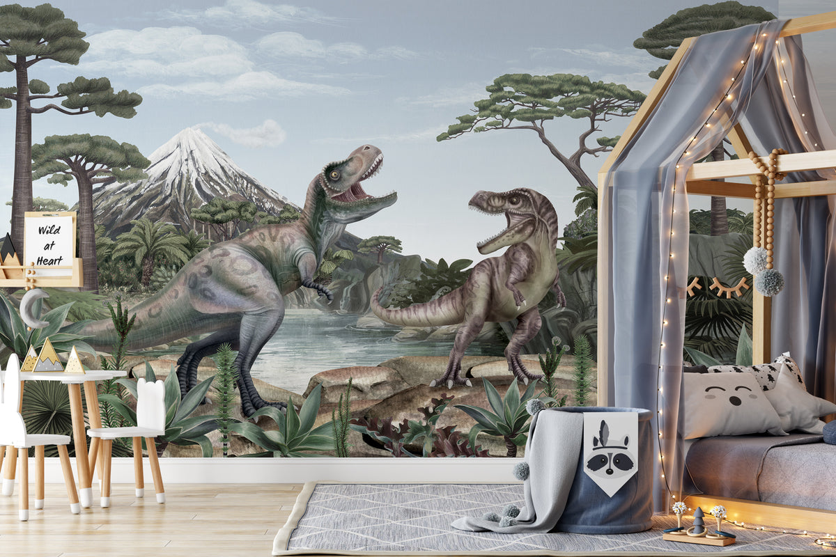 Papier peint le monde des dinosaures