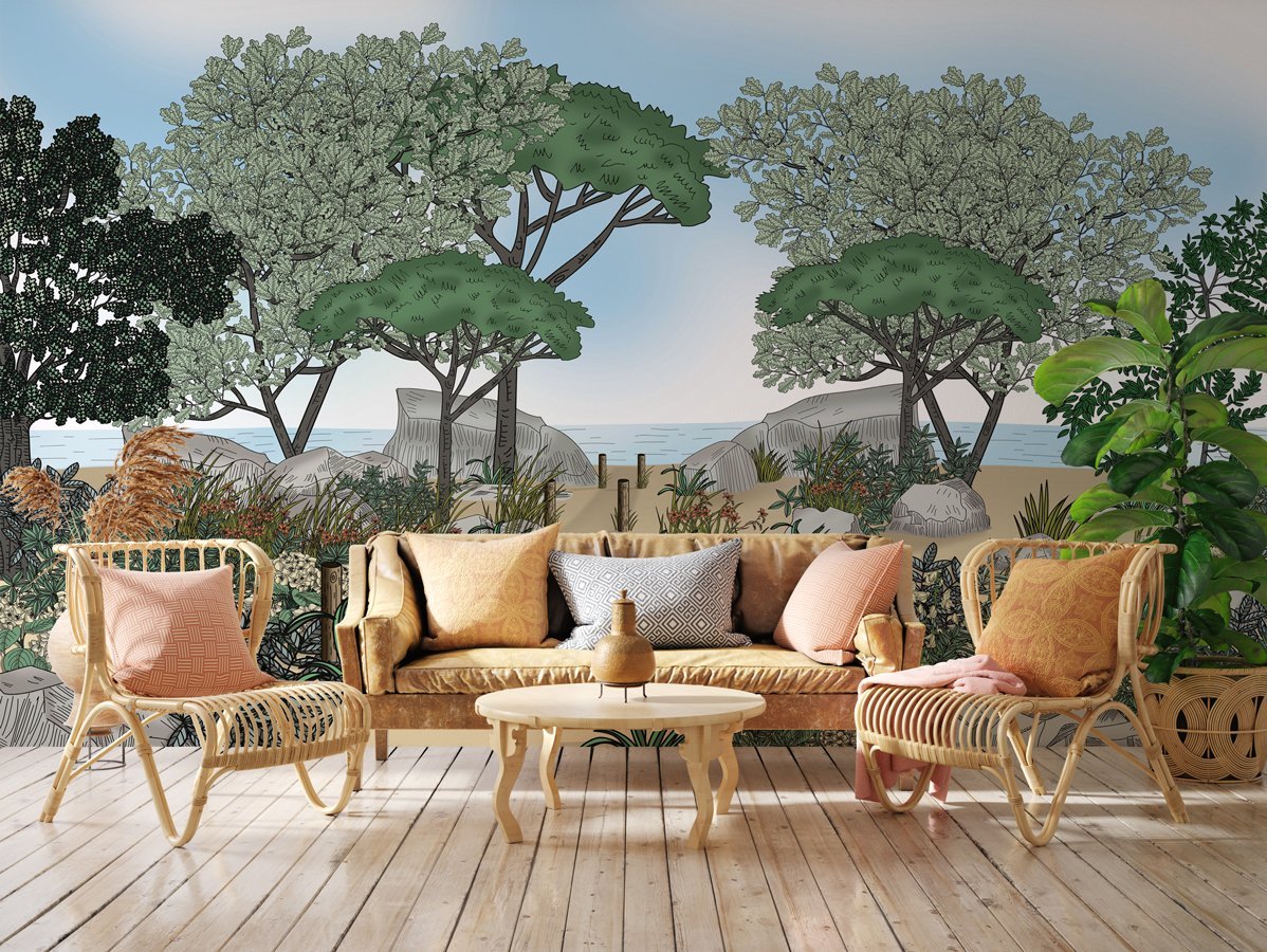 Papier peint paysage France bord de mer - Muralconcept