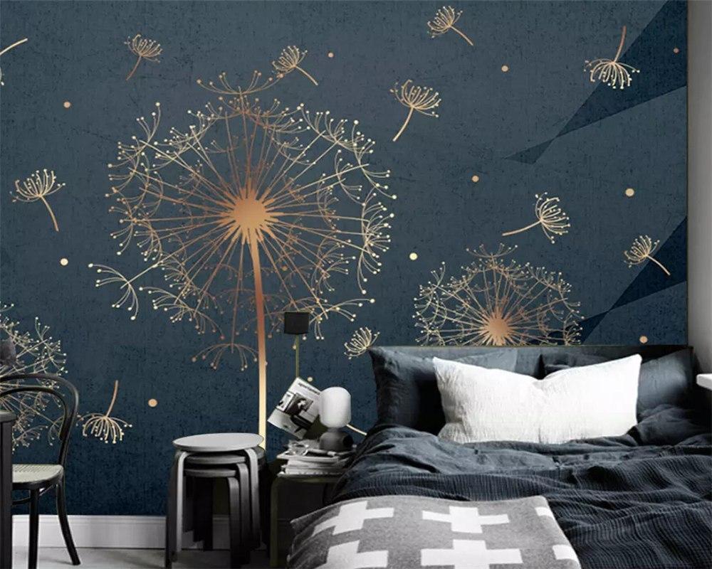 Papier peint Pissenlit & Bleu profond, XXL, tendance