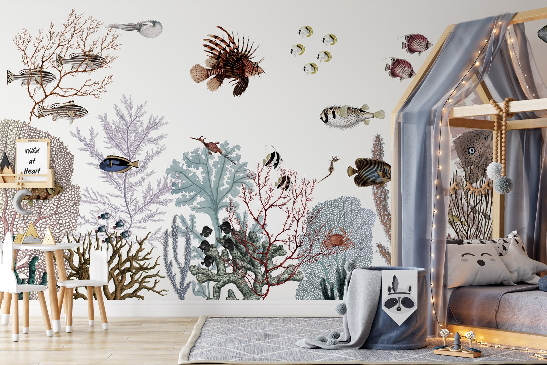 Papier Peint 3D Effet Océan Et Pierre - Motif Coco 2024, Pour Mur Ou Sol, Style Déco Moderne