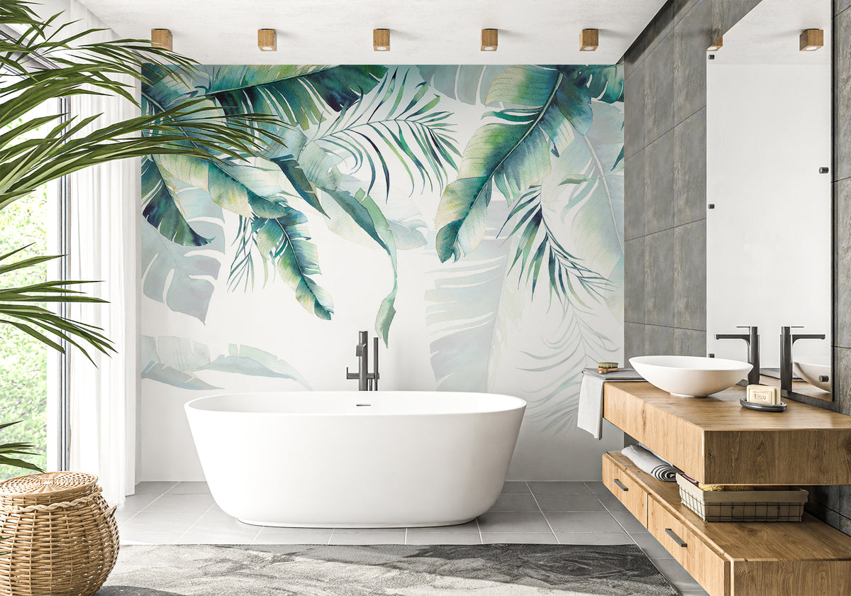 Papier peint salle de bain Jungle & Scandinave style