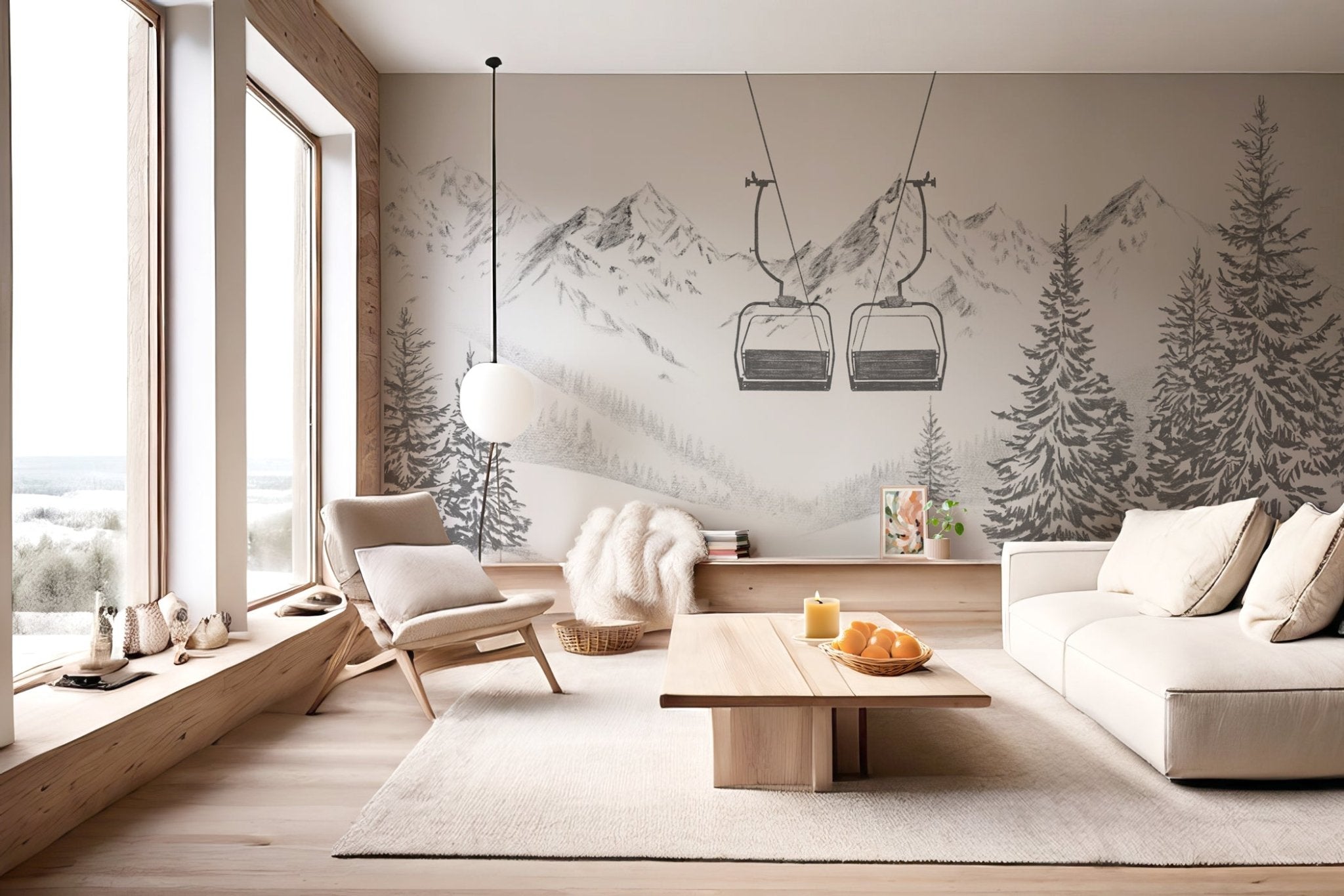 Papier peint immersion Alpine - Muralconcept