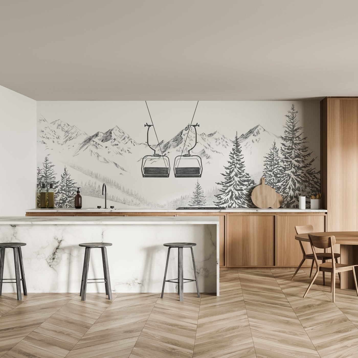 papier peint montagne panoramique
