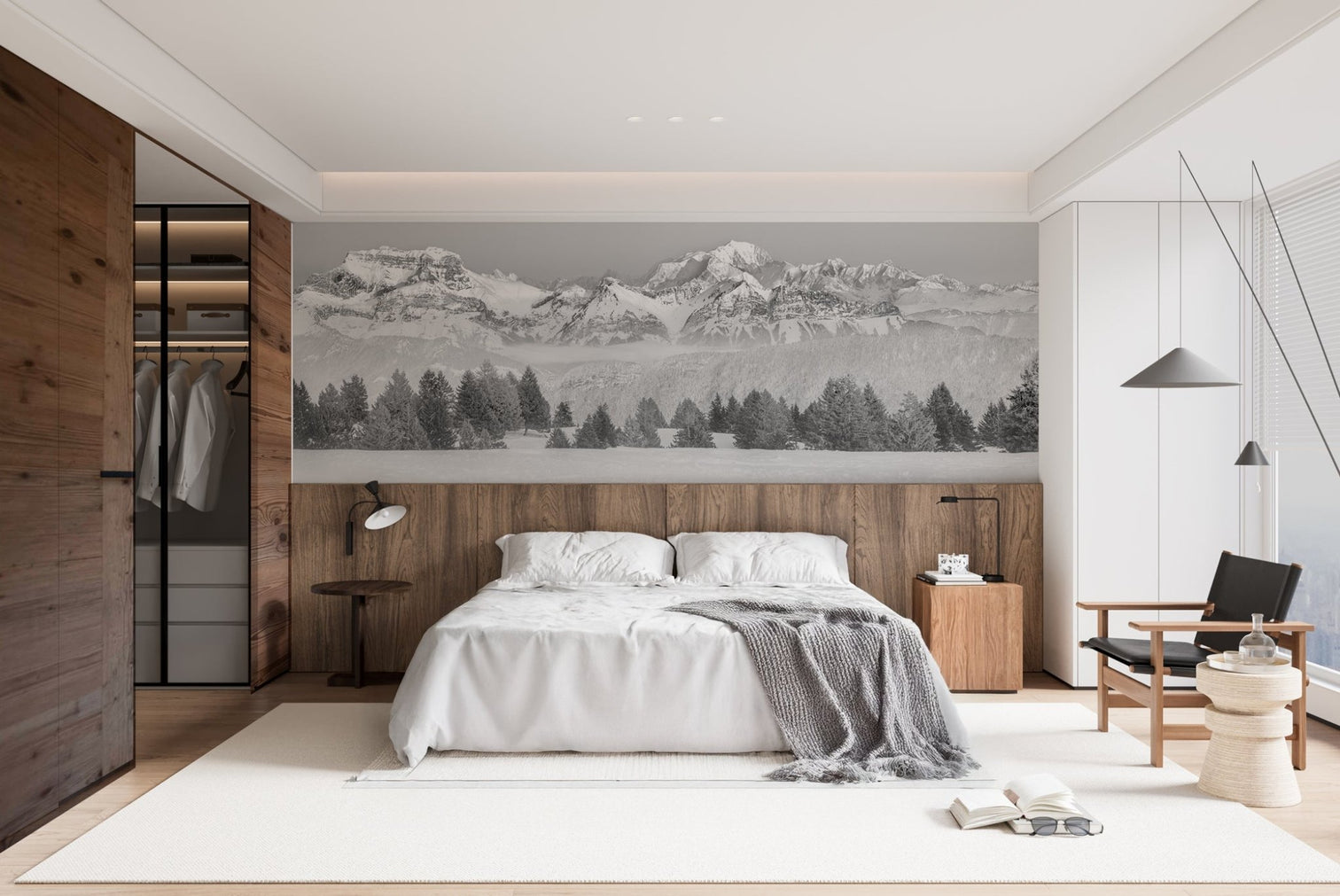 Papier peint pour tête de lit : 7 inspirations pour l’adopter - Déco