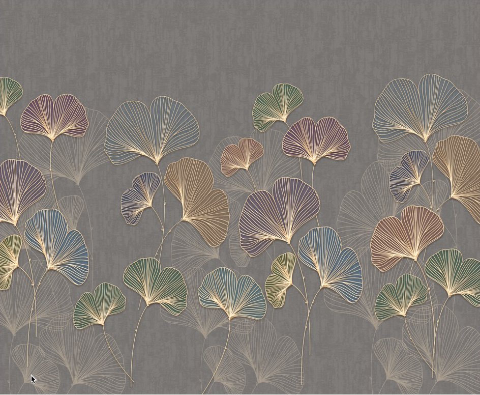VP Papier peint panoramique ginkgo asie tendance