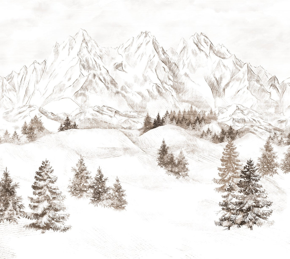 VP Papier peint montagne massif des Alpes