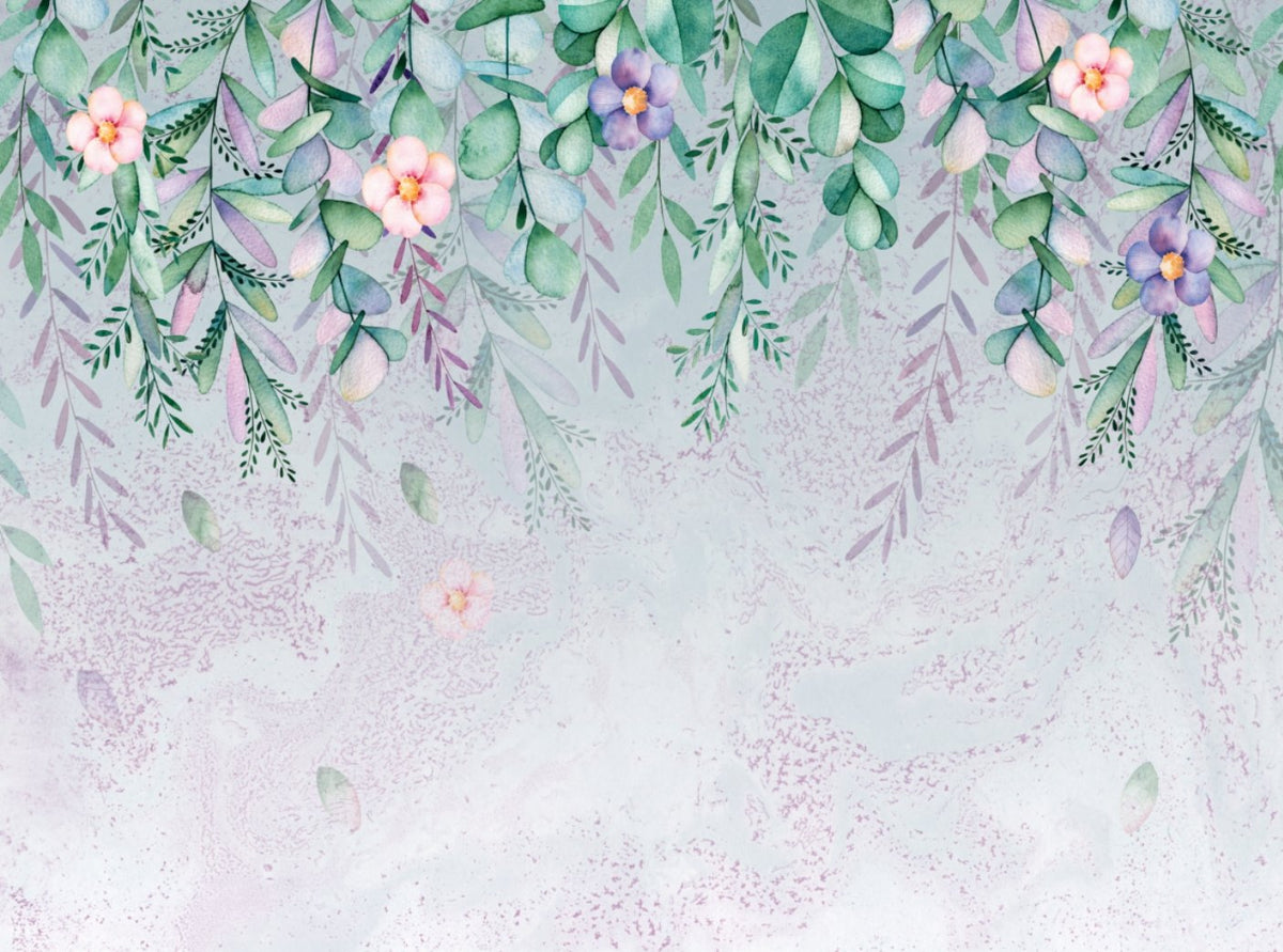 VP Papier peint panoramique végétal romantique