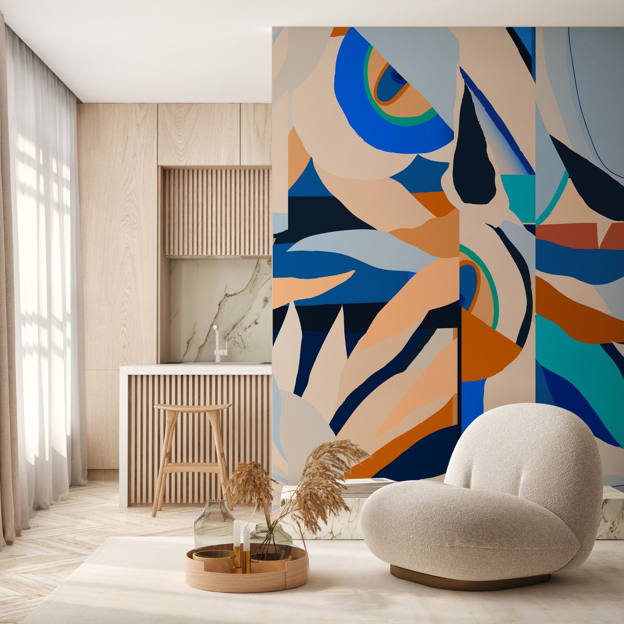 Papier peint abstrait vibrant - panoramique français