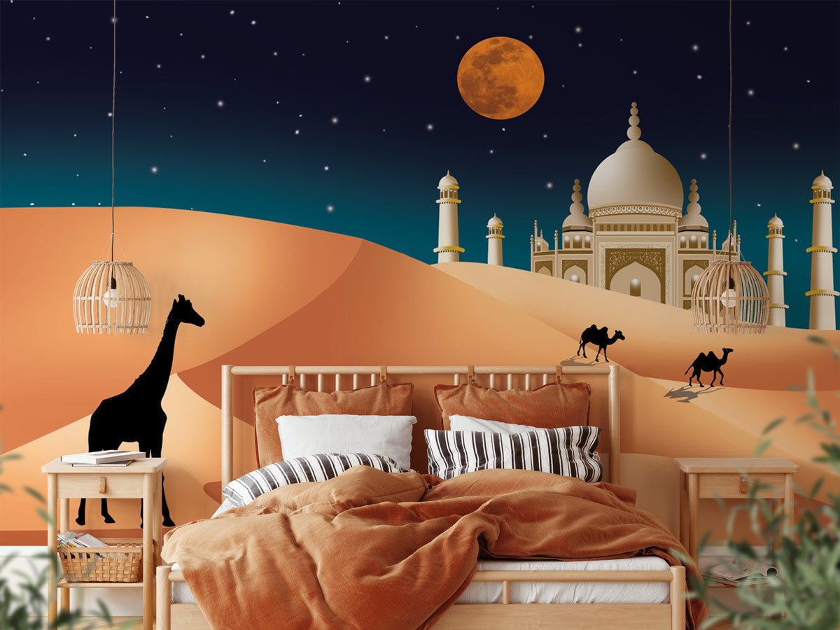 Fresque murale mille et une nuit Sahara