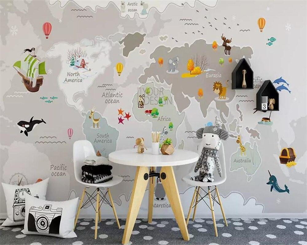 Papier peint Carte du monde Tendresse - Muralconcept