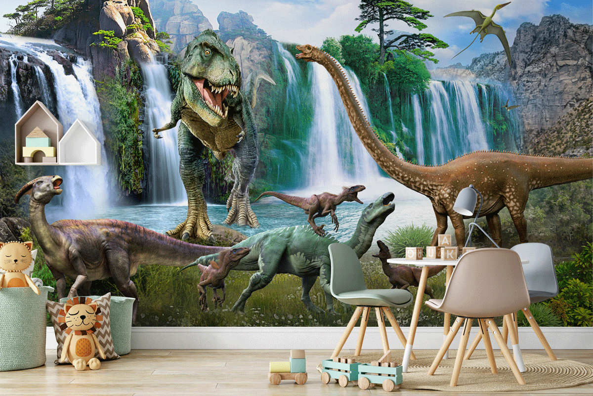 Papier peint Dinosaures 3D