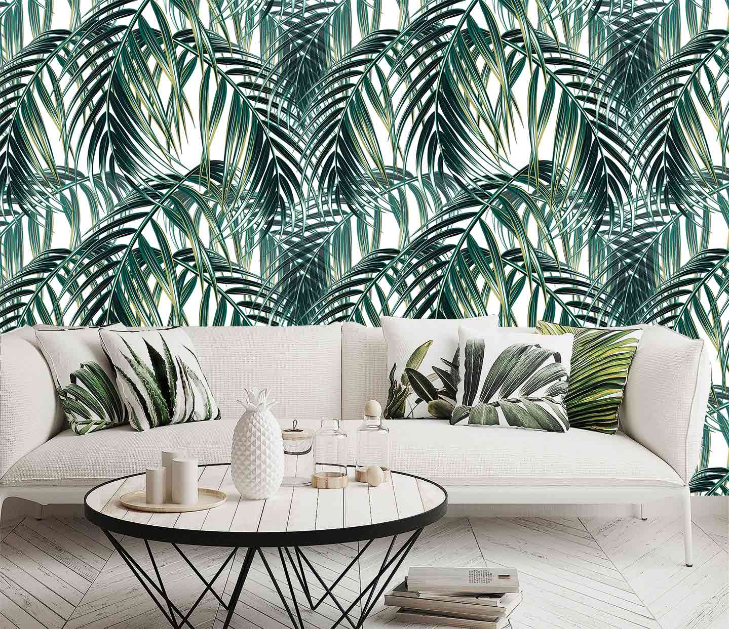 Papier peint intissé nature feuille palmier - Muralconcept