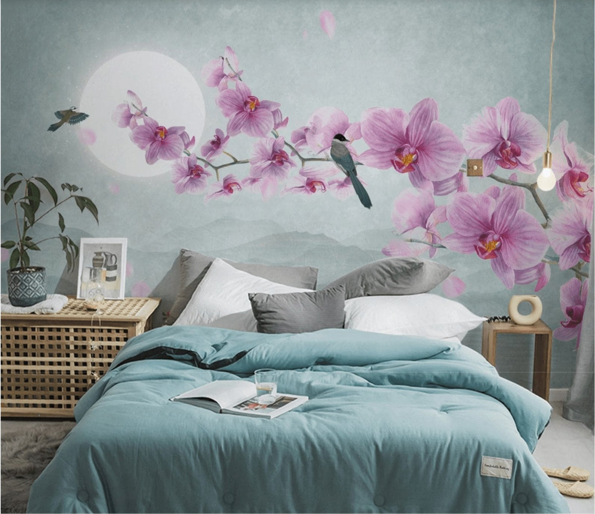 Papier peint panoramique intissé Orchidée
