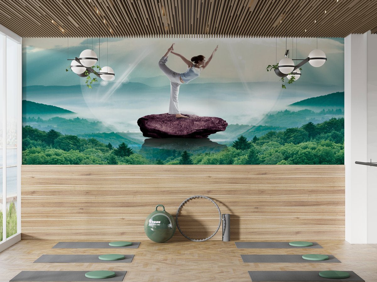 Yoga Gym wallpaper #shop_name Muralconcept