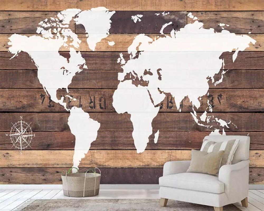 Papier peint WorldMap Vintage - papier peint sur mesure francais - muralconcept