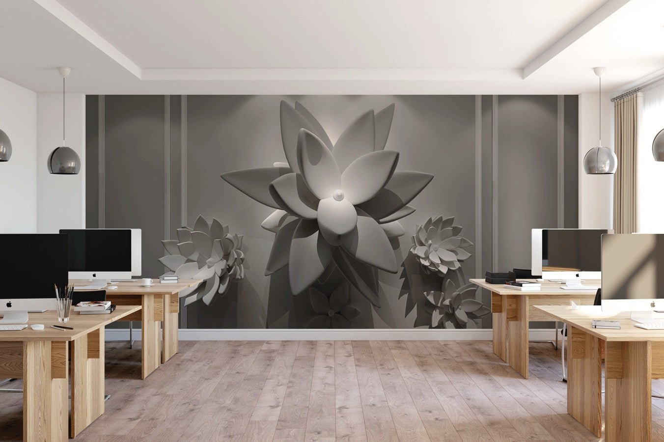 Papier peint adhésif Fleurs en papier - 343 x 245 cm | Leroy Merlin Papier peint adhésif Fleurs en papier - 343 x 245 cm | Leroy Merlin