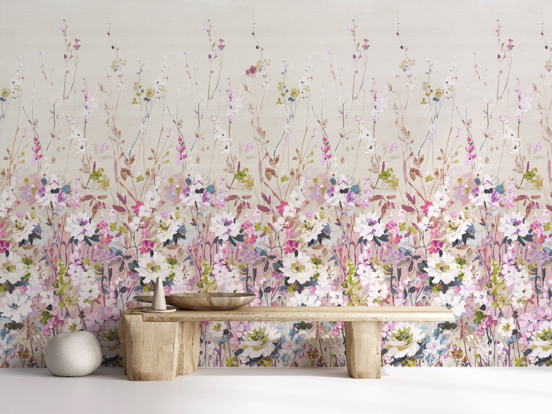Papier peint fleur secret garden