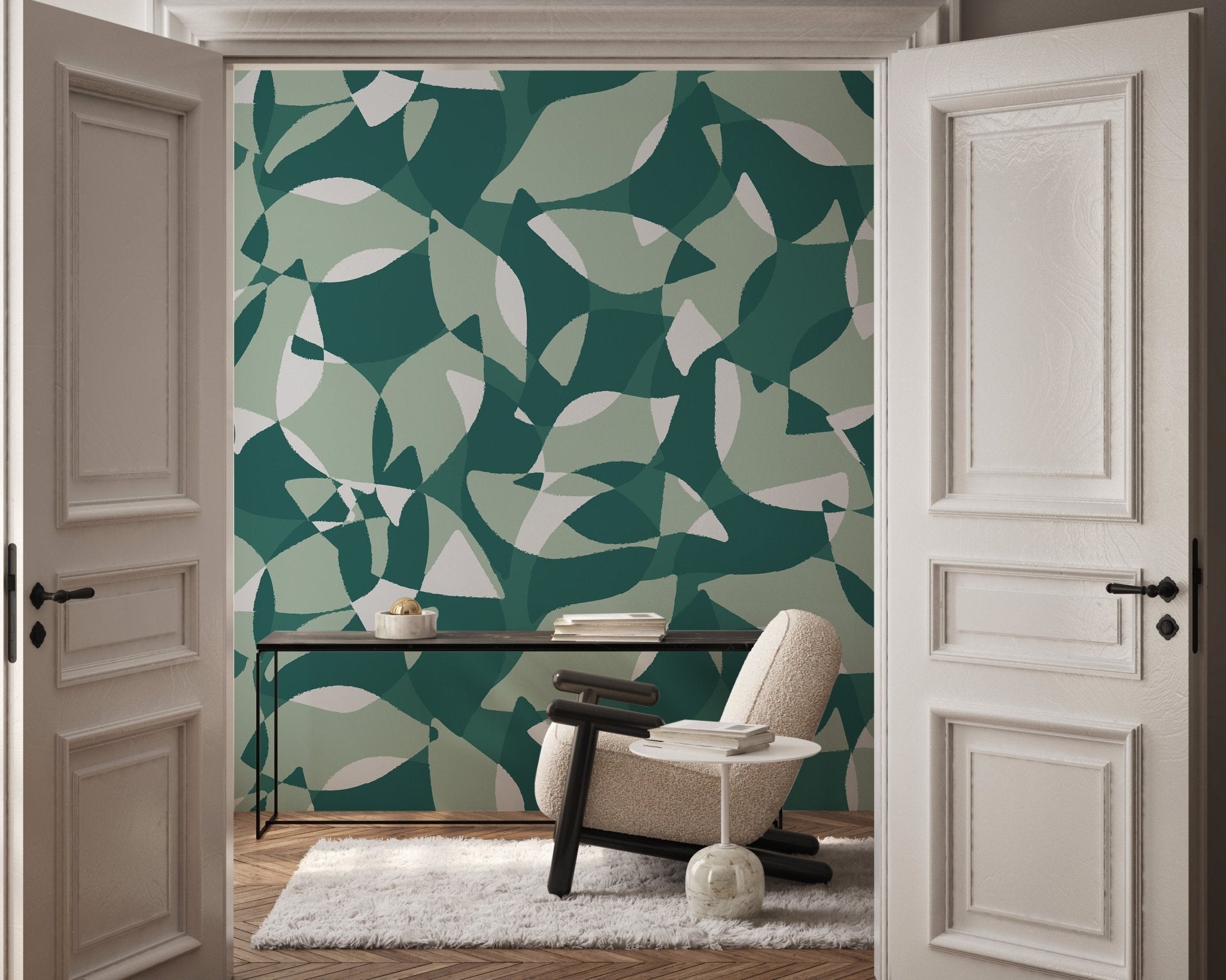 Papier Peint Design Vert