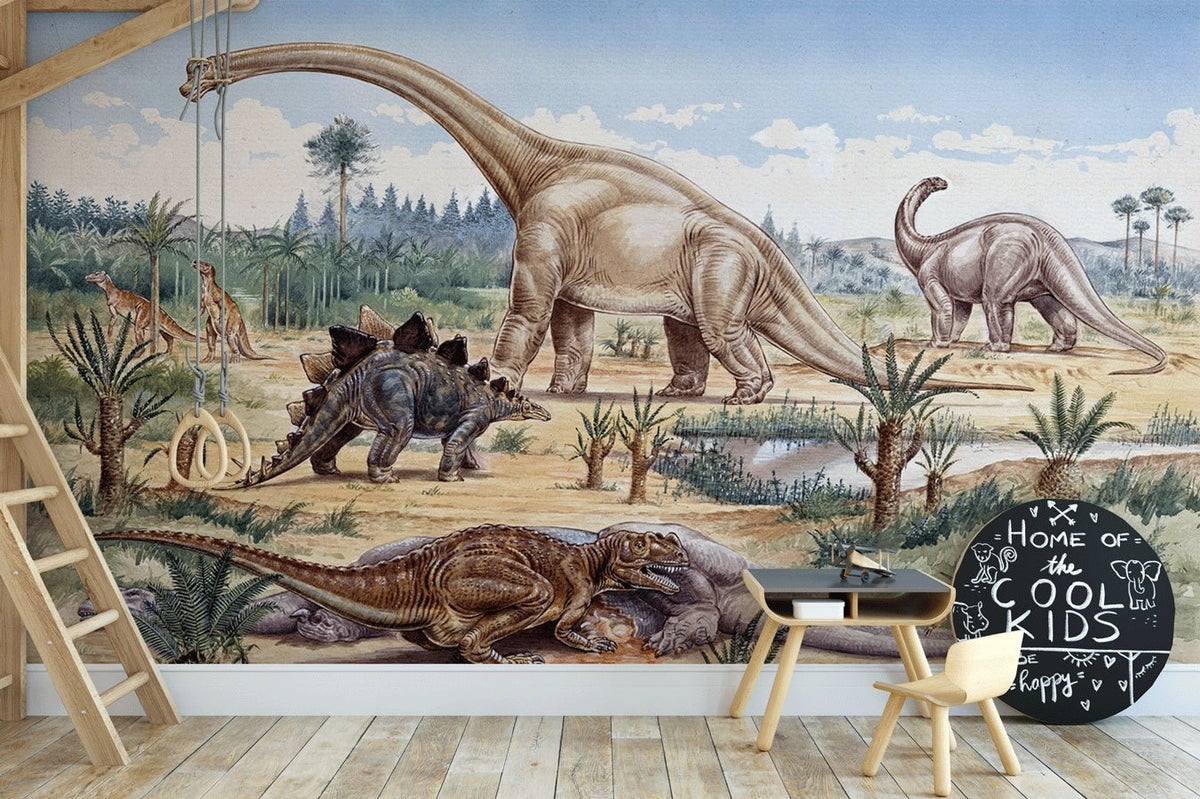 Papier peint le temps des dinosaures