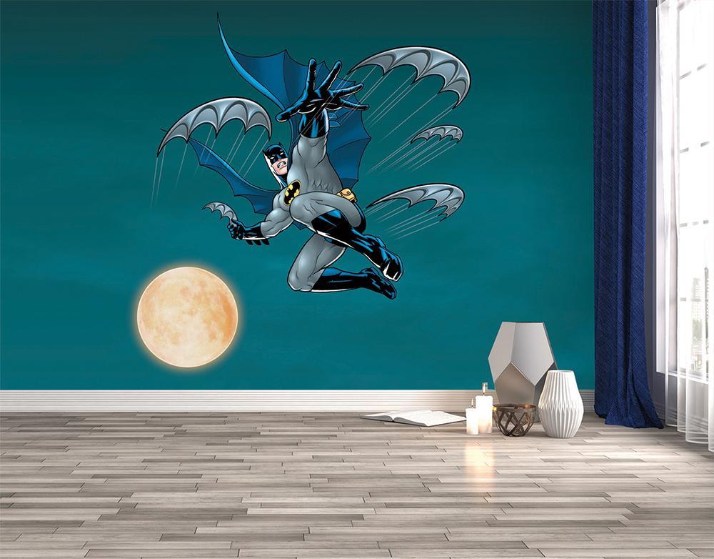 Papier peint panoramique héro batman BD full moon combat