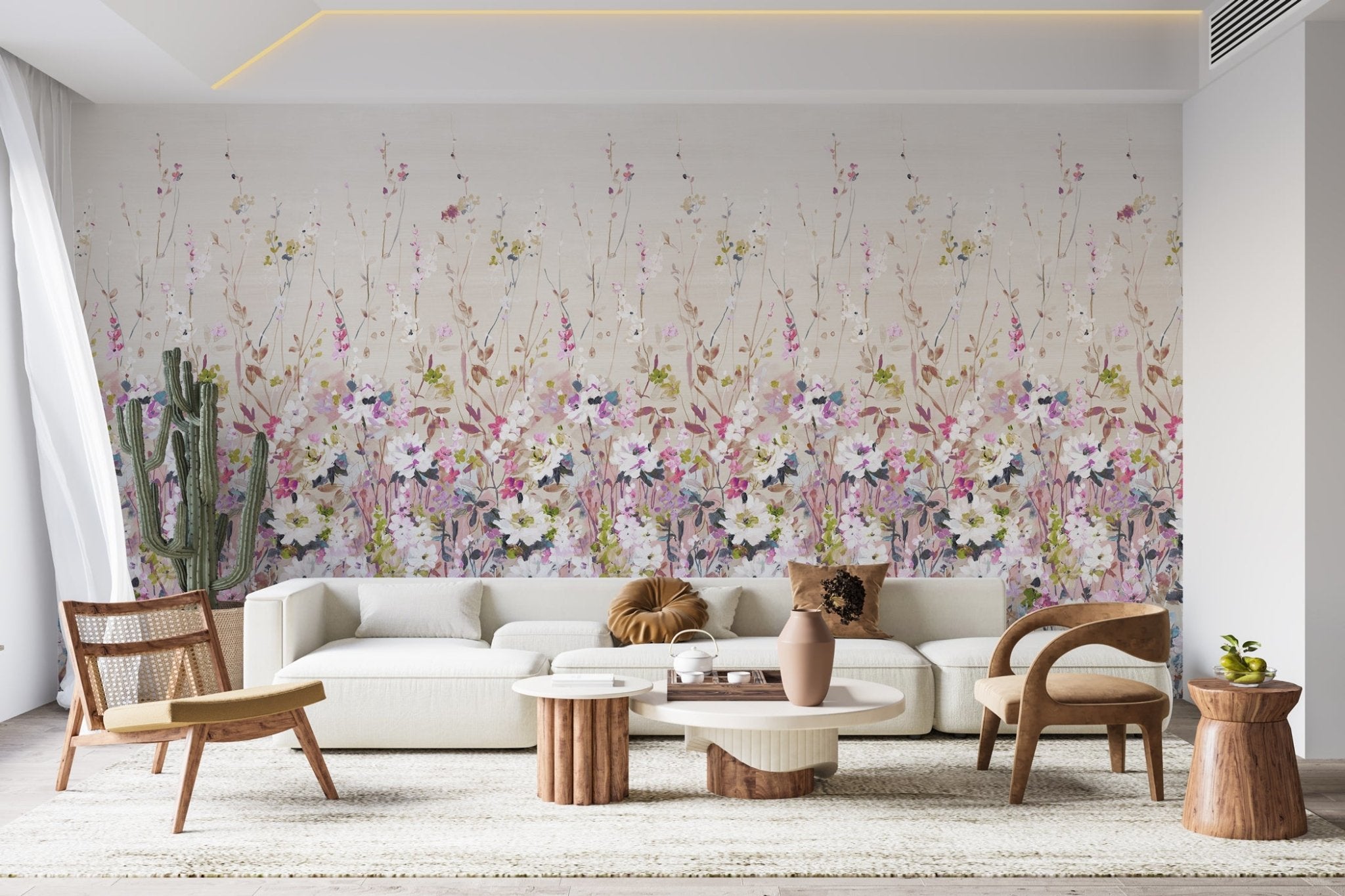Papier peint fleur secret garden
