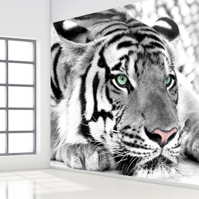 Papier peint Tigre Blanc Majestueux