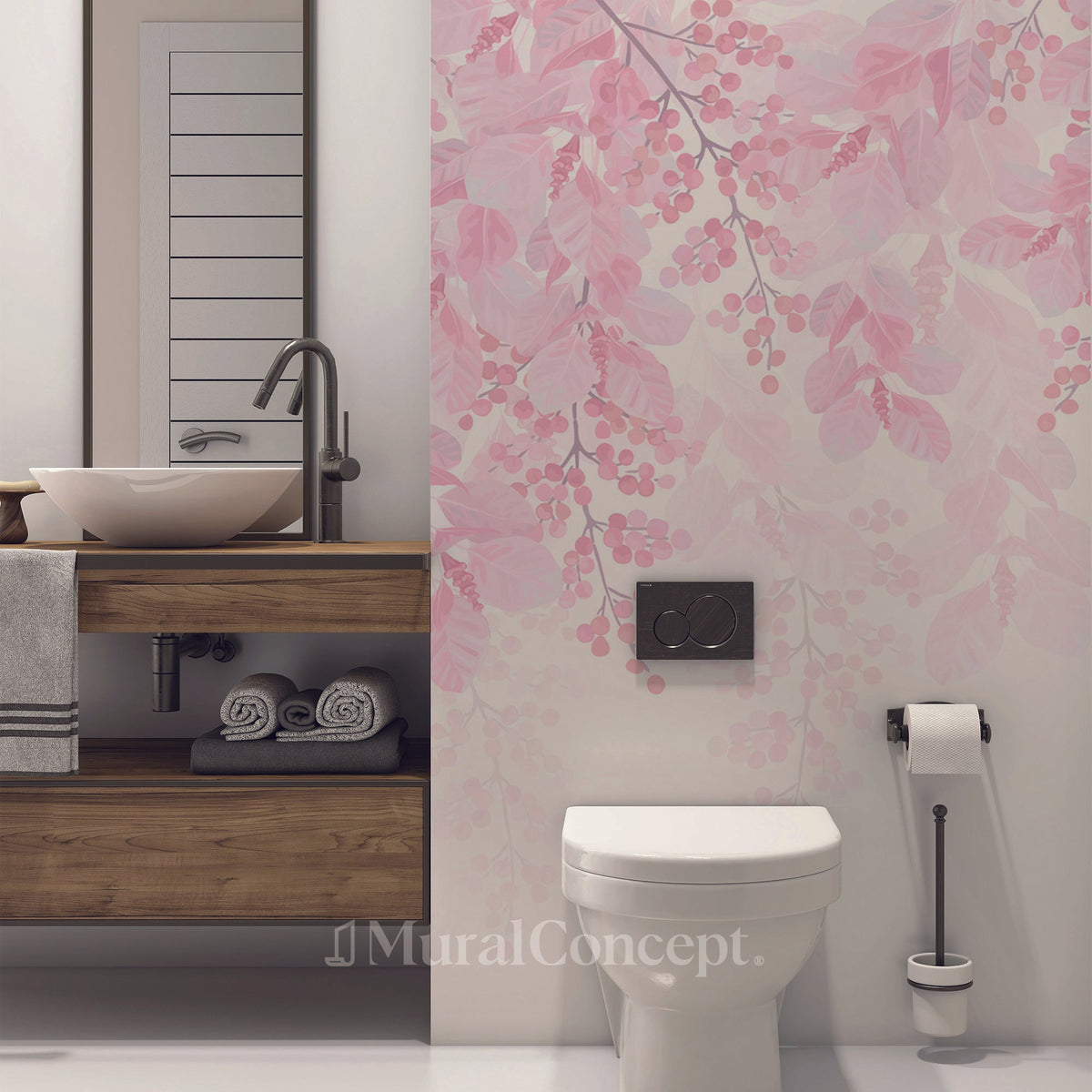 Papier peint toilette blooming aquarelle